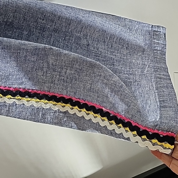 For Cynthia wide leg linen/cotton pants. Piping down the side. Size larg… - Picture 3 of 5